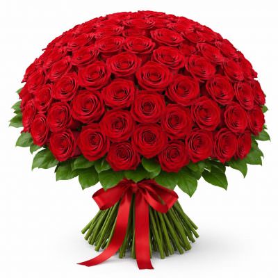 Акция! Розы Красные 101 шт.