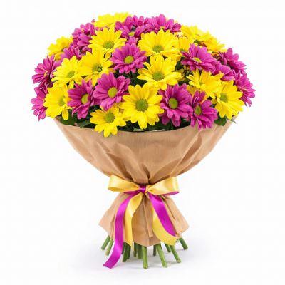 Букет хризантем «Солнечный»