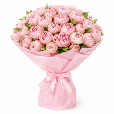 Монобукет из розовых пионов «Розовый Шарм»