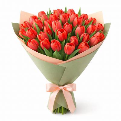 Букет из красных тюльпанов «Алый восторг»