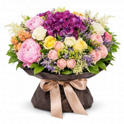 Флористический букет «Цветочный восторг»