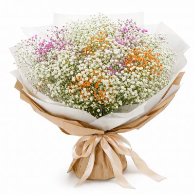Красивый букет из цветов «Радужная нежность»