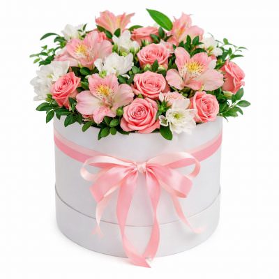 Шикарный букет в коробке «Цветочный рай»