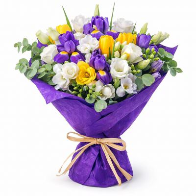 Праздничный букет живых цветов «Флористический Экстаз»