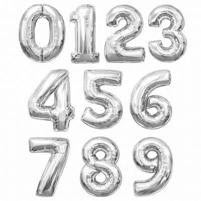 Гелиевые шары «Цифры серебряные»