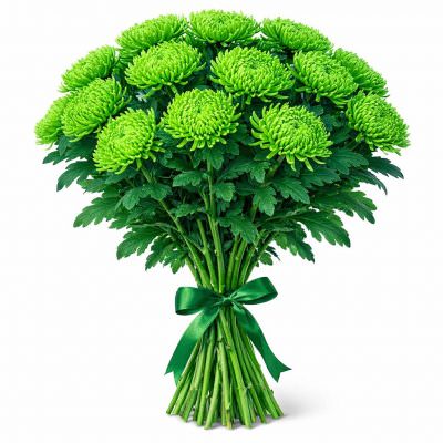 Хризантема одноголовая зеленая