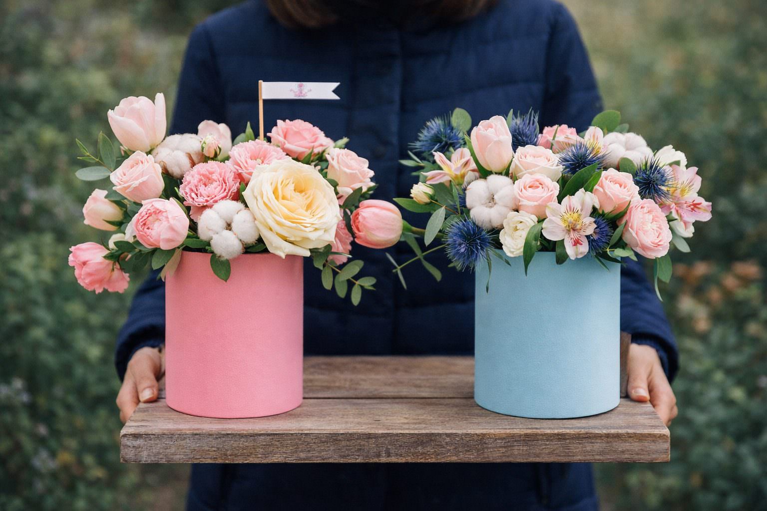 Мастер-класс по созданию букета в шляпной коробке