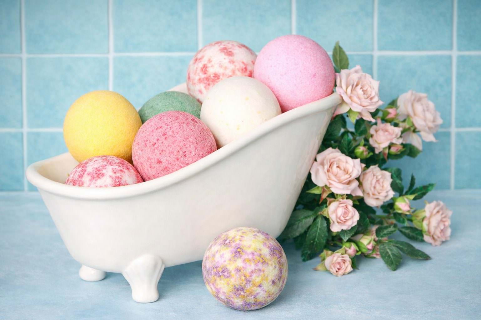 Натуральные бомбочки для ванны из цветов