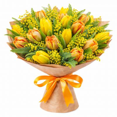 Букет из ароматных цветов «Весенний луч»