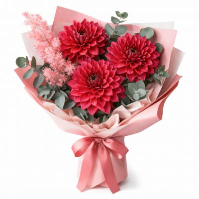 Букет из георгинов «Романтический вечер»