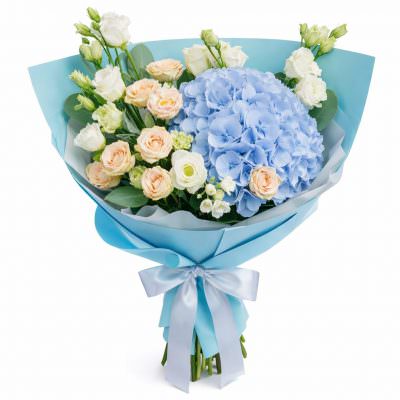 Подарочный букет свежих цветов «Лазурный бриз»