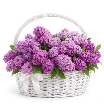 Корзина с сиренью «Весеннее очарование»