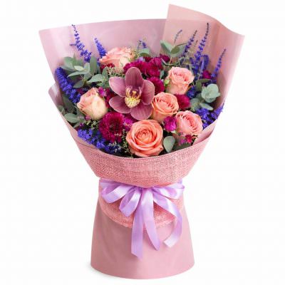 Букет ароматных цветов «Сумеречная свежесть»