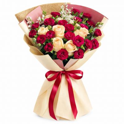 Подарочный букет живых цветов «Нежность момента»