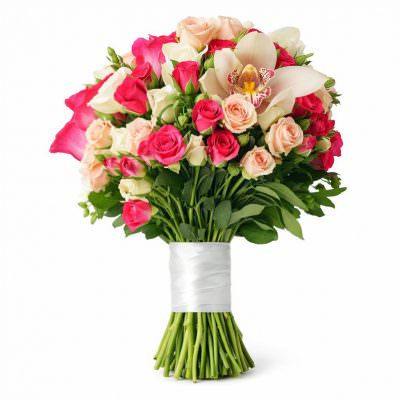 Свадебные букеты невесты из маленьких розочек