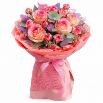 Букет из розовых роз «Нежный вздох»