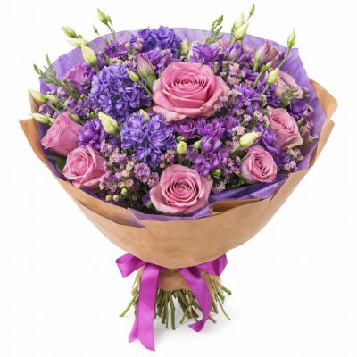 Цветочный букет «Фиалковая грация»