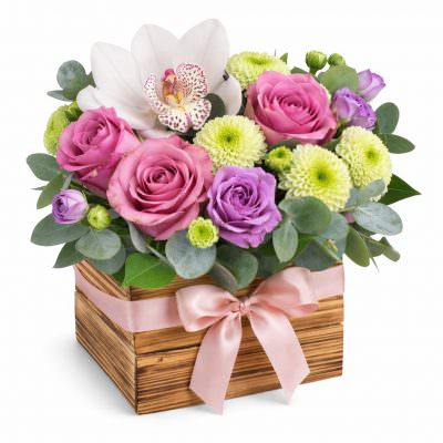 Ящик с цветами «Нежное очарование»