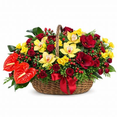 Красивая композиция ароматных цветов «Радостный миг»