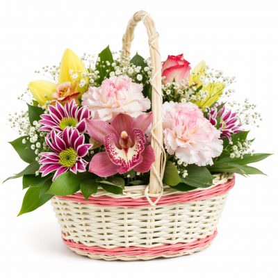 Праздничная цветочная композиция «Цветочное наслаждение»