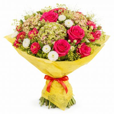 Цветочный букет «Розовый микс»