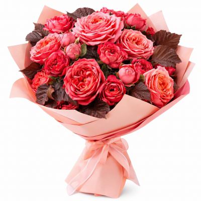 Букет из роз одноголовых «Рубиновая мелодия»